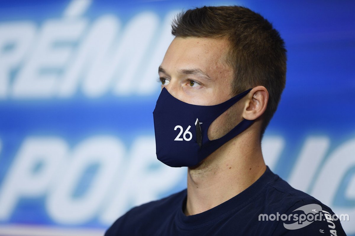 Daniil Kvyat, AlphaTauri, in the press conference