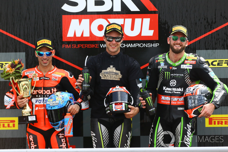 Marco Melandri, Aruba.it Racing-Ducati SBK Team, Jonathan Rea, Kawasaki Racing, om Sykes, Kawasaki R