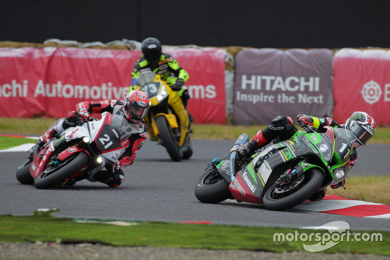 #11 Kawasaki Team GREEN, #21 YAMAHA FACTORY RACING TEAM