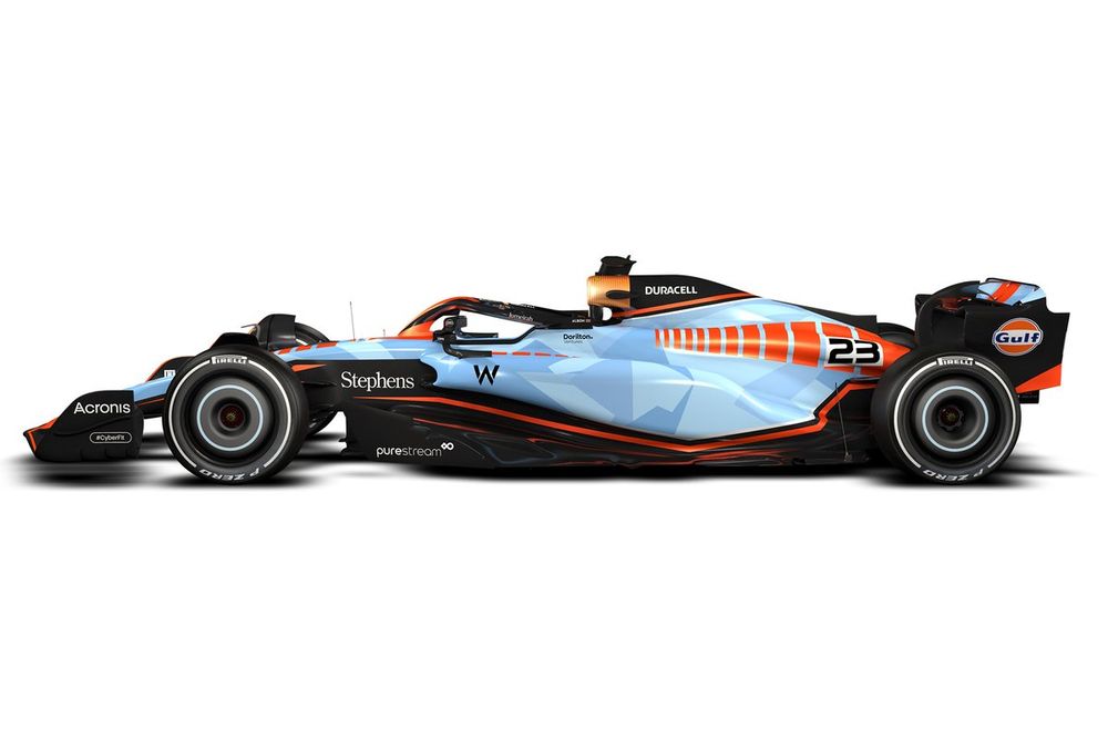 Decoración especial de Williams  FW45 Gulf