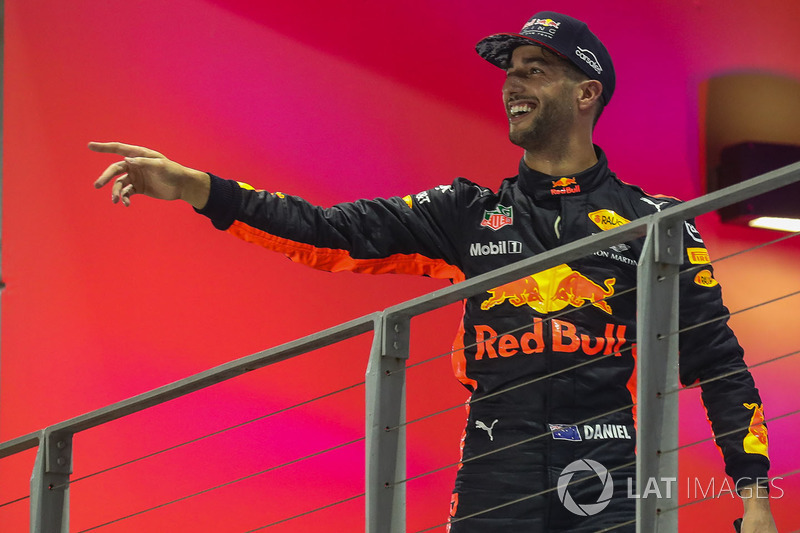 Podium: second place Daniel Ricciardo, Red Bull Racing