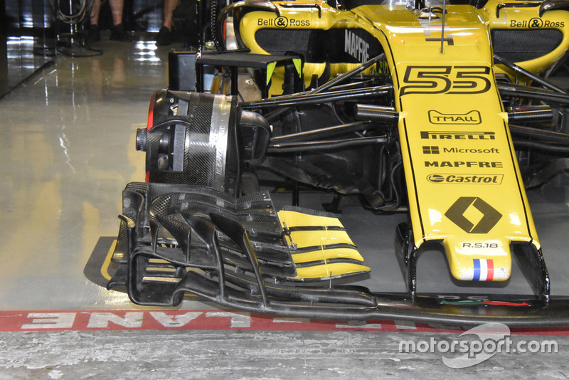 Renault Sport F1 Team R.S. 18, dettaglio dell'ala anteriore