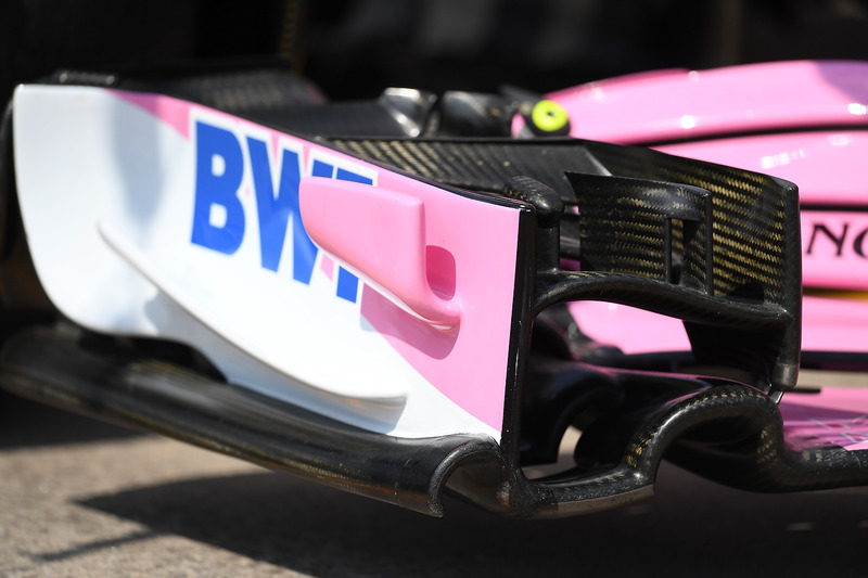 Force India VJM11 detalle del ala frontal