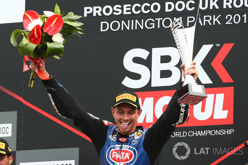 Podium: race winner Michael van der Mark, Pata Yamaha