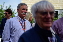 Chase Carey, voorzitter Formula One Group en Bernie Ecclestone