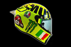 Nieuwe helm van Valentino Rossi, Yamaha Factory Racing