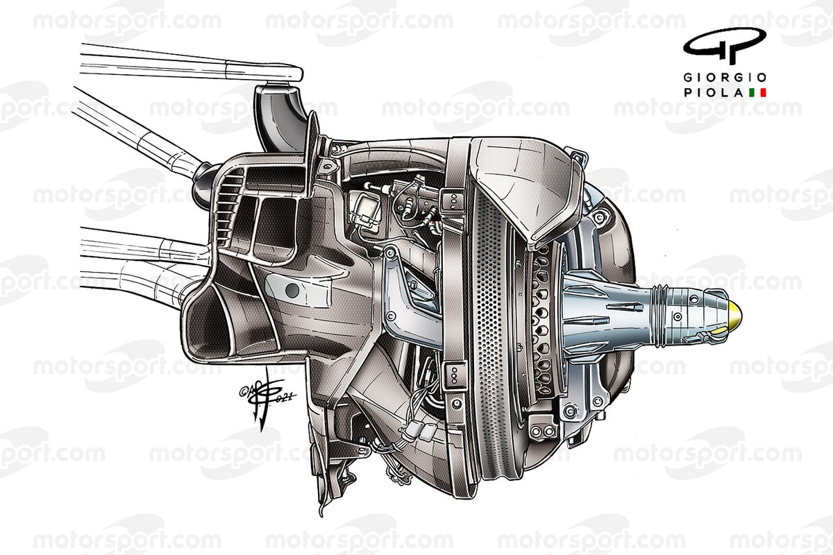 Mercedes W12 conductos de los frenos abiertos