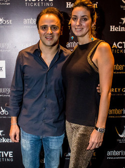 Felipe Massa, Williams, mit Ehefrau Raffaela Bassi