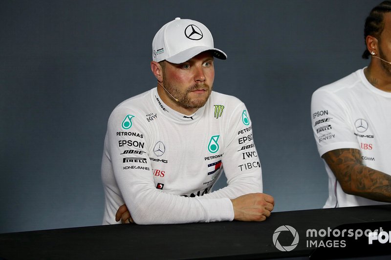 Valtteri Bottas, Mercedes AMG F1, in the post Qualifying Press Conference