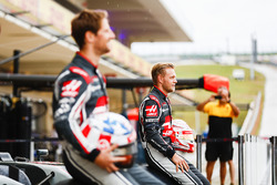 Romain Grosjean, Haas F1 Team, Kevin Magnussen, Haas F1 Team, at the Haas F1 Teams home race photo c