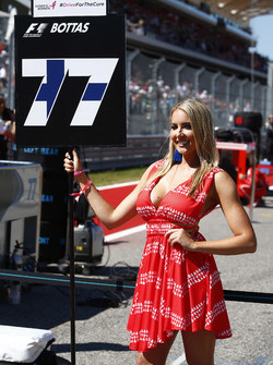 Grid Girl for Valtteri Bottas, Mercedes AMG F1