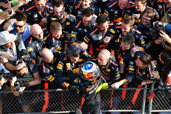 Race winner Daniel Ricciardo, Red Bull Racing celebrates in parc ferme