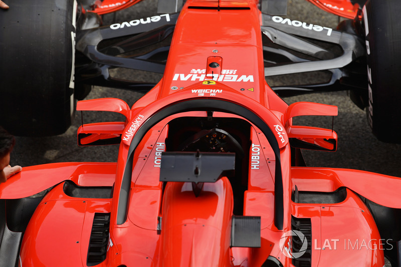 Detail kaca spion halo Ferrari SF71H