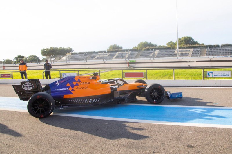Lando Norris, McLaren with 2021 18-inch tyres