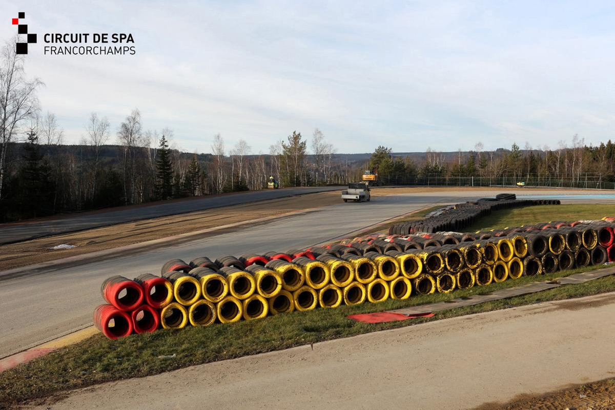 Trabajos en el circuito de Spa-Francorchamps