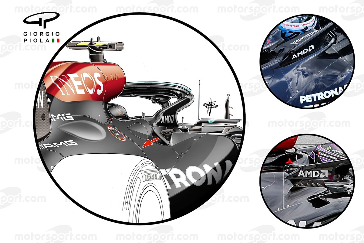 Comparación de la refrigeración del cockpit del Mercedes W12