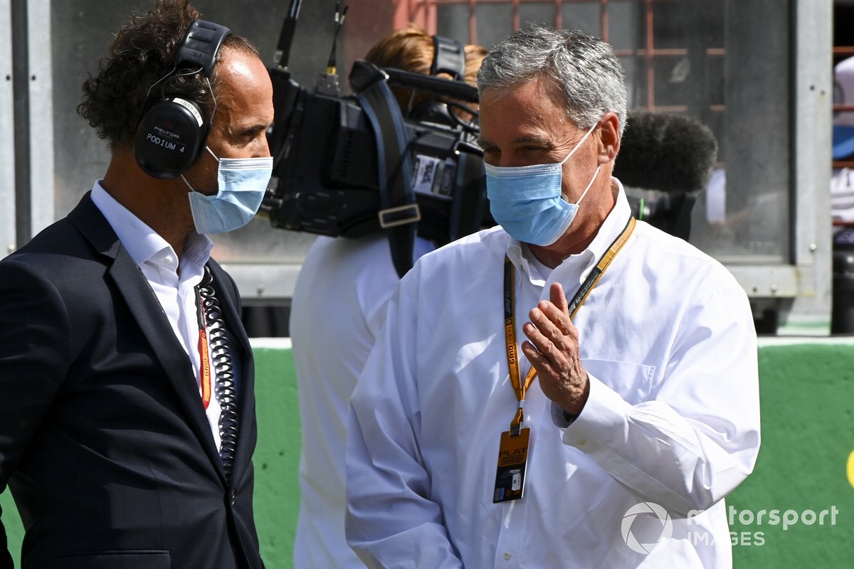 Chase Carey, Chairman, Formula 1, on the grid
