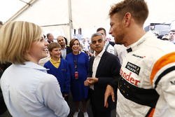 Susie Wolff, Channel 4 F1, Claire Williams, Deputy Team Principal, Williams, Sadiq Khan, Mayor of London, Jenson Button, McLaren, meet children from St George's Cathedral Catholic Primary School, Southwark