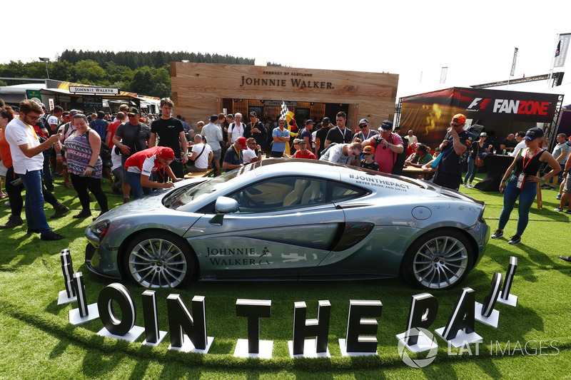 McLaren MP4-12C on the Johnnie Walker stand in the F1 Fanzone