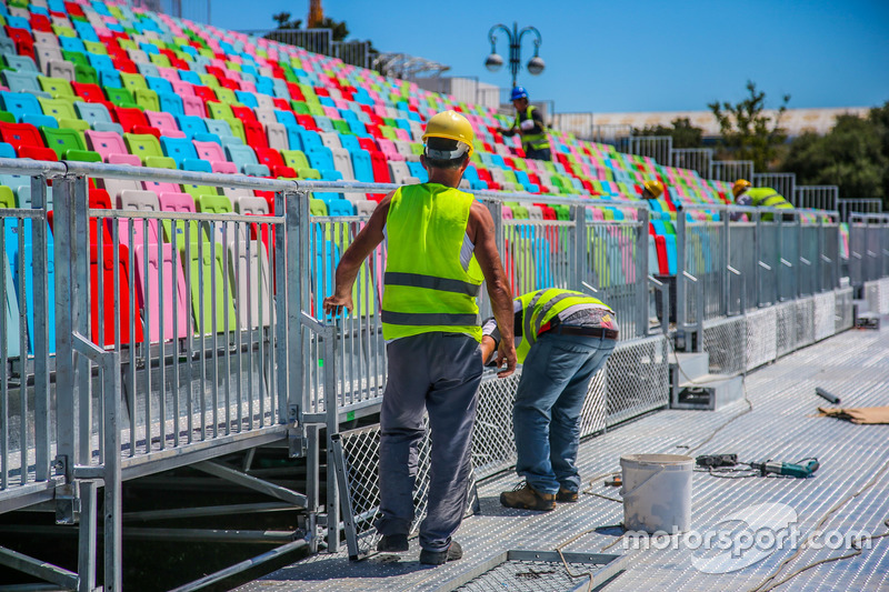 Baku, preparativi del circuito cittadino