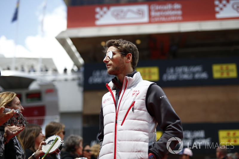 Romain Grosjean, Haas F1 pilotlar geçit töreninde