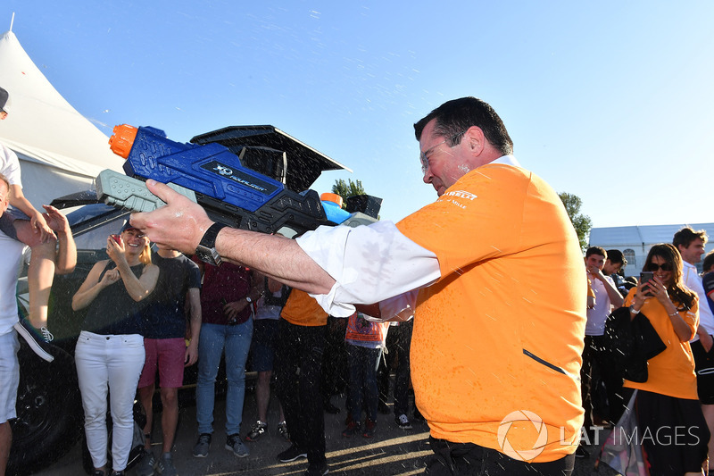 Eric Boullier, McLaren Racing Director at the raft race