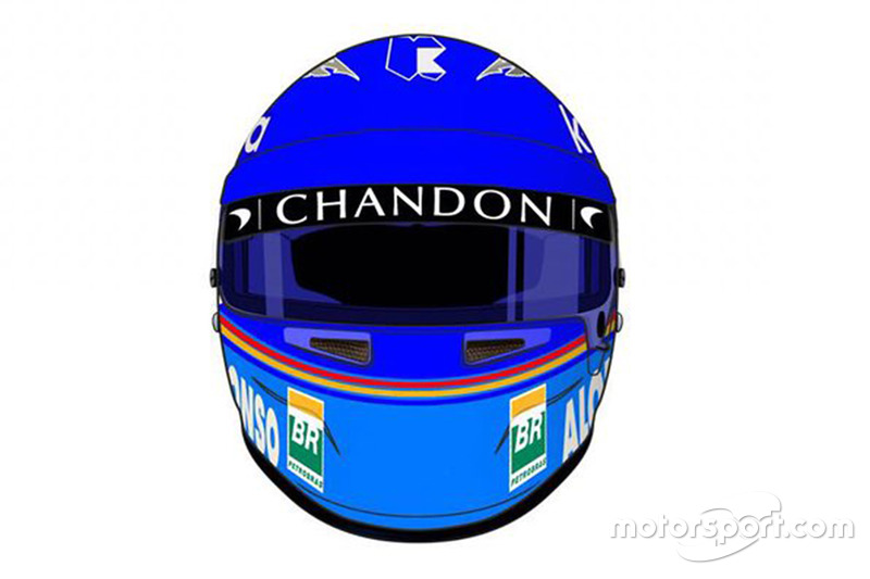 Шлем гонщика McLaren Фернандо Алонсо