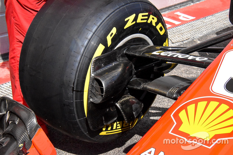 Une écope de frein de la Ferrari SF71H