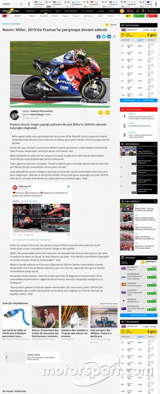 Motorsport.com 2019 Haber Sayfası