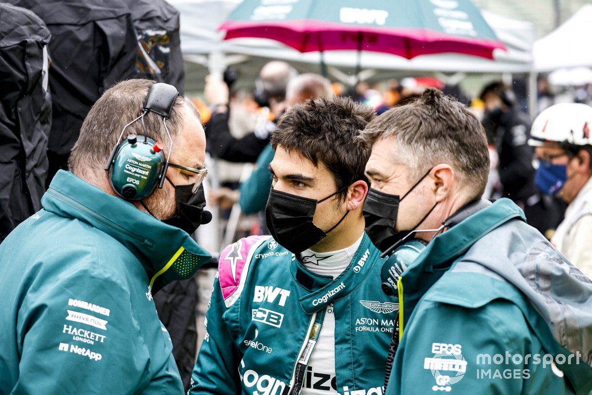 Lance Stroll, Aston Martin, di grid