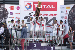 Podium: 1. #25 Audi Sport Team Sainteloc Racing Audi R8 LMS: Markus Winkelhock, Christopher Haase, J