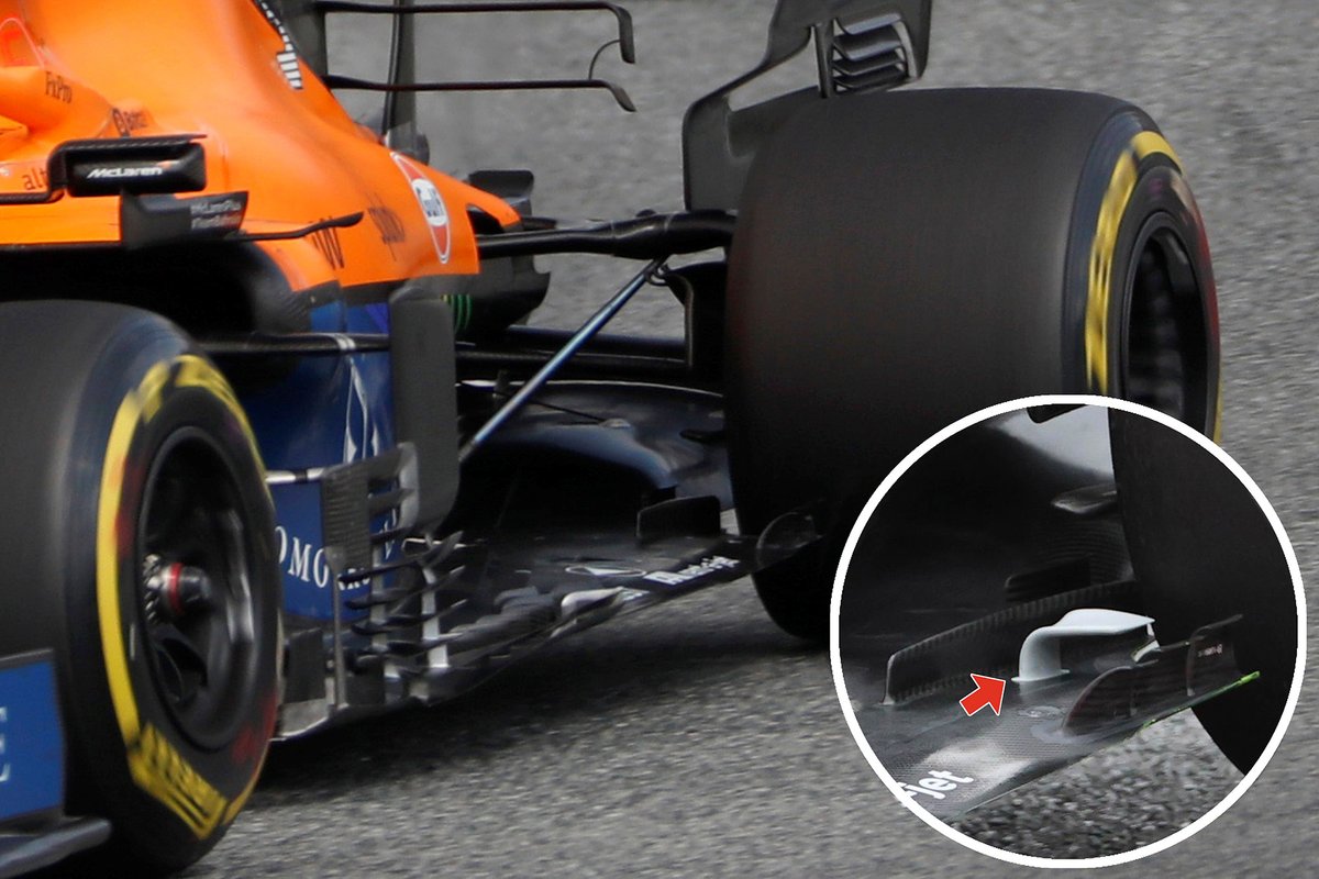 El suelo del McLaren MCL35M.