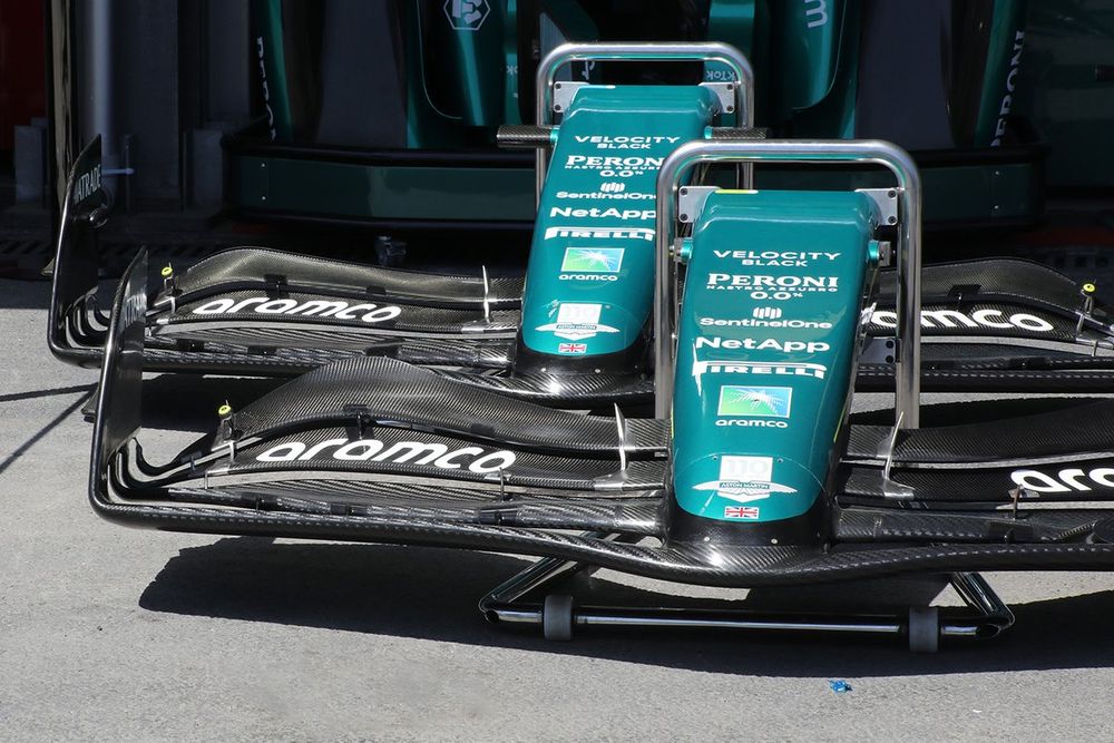 Alerones delanteros del Aston Martin AMR23