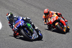Jorge Lorenzo, Yamaha Factory Racing, en Marc Marquez, Repsol Honda Team