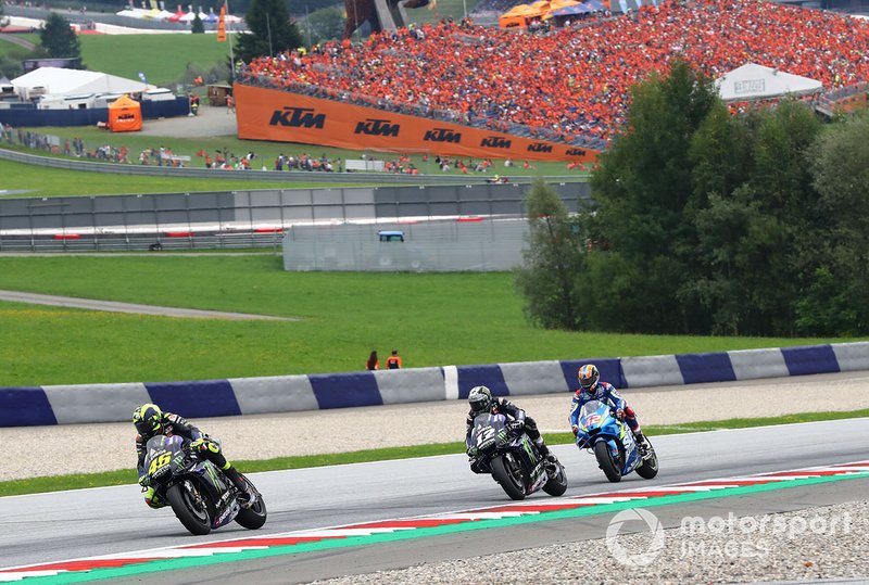 Valentino Rossi, Yamaha Factory Racing, Maverick Vinales, Yamaha Factory Racing, Alex Rins, Team Suzuki MotoGP