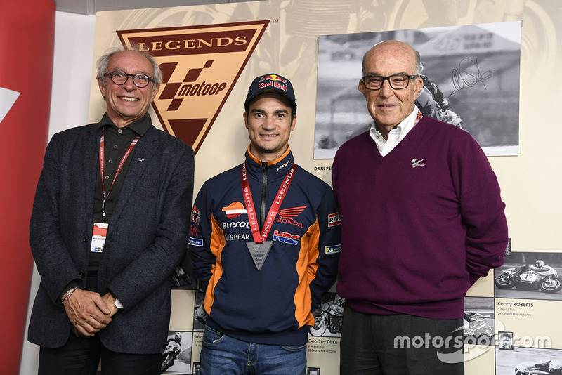 Carmelo Ezpeleta, PDG de Dorna Sports, Dani Pedrosa, Repsol Honda Team, Vito Ippolito, Président de la FIM
