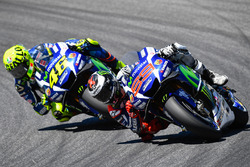 Jorge Lorenzo, Yamaha Factory Racing, und Valentino Rossi, Yamaha Factory Racing