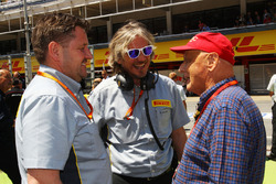 Paul Hembery, Pirelli Motorsport Director, and Niki Lauda, Mercedes Non-Executive Chairman, on the g