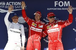 Polesitter Sebastian Vettel, Ferrari; 2. Kimi Raikkonen, Ferrari; 3. Valtteri Bottas, Mercedes AMG F