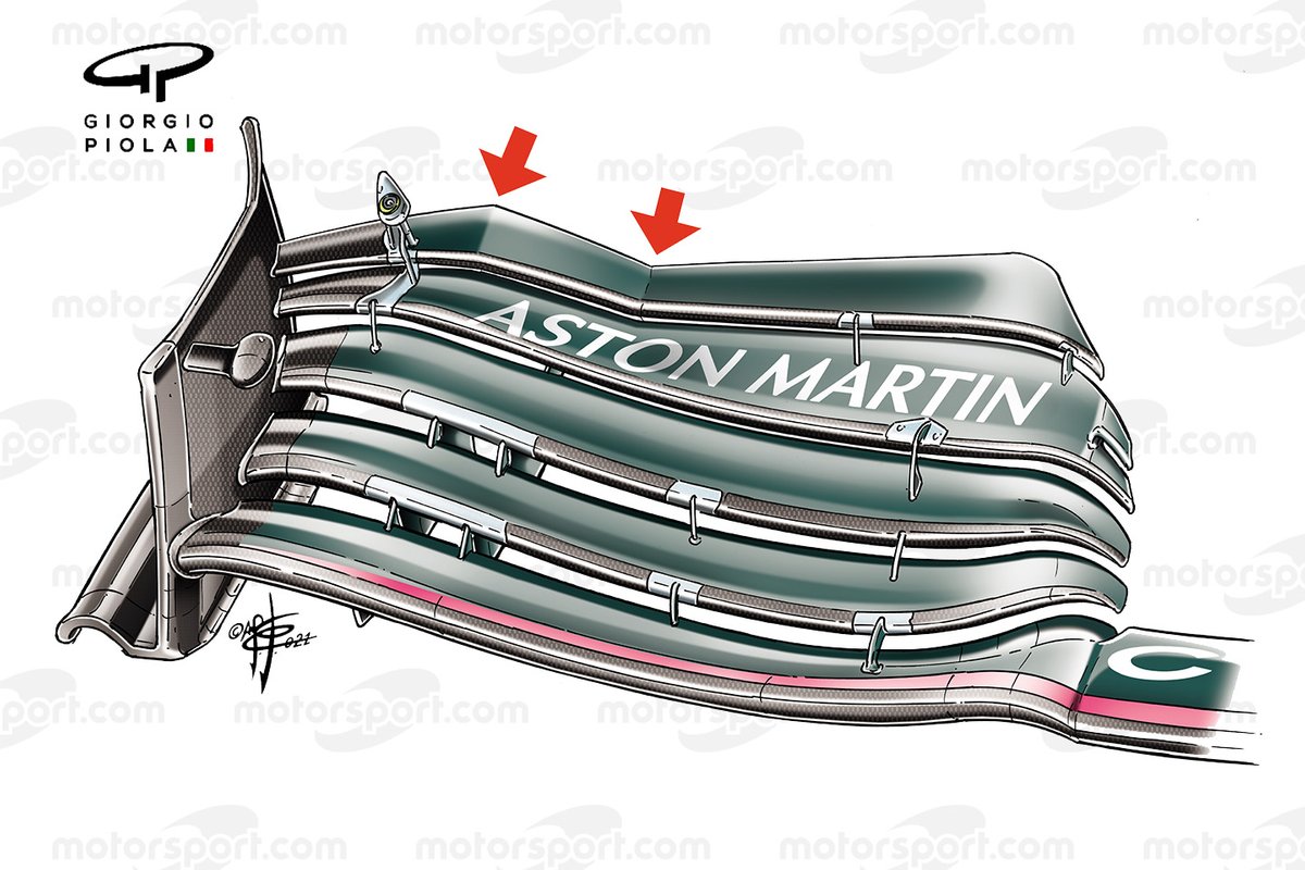 Переднее антикрыло Aston Martin AMR21
