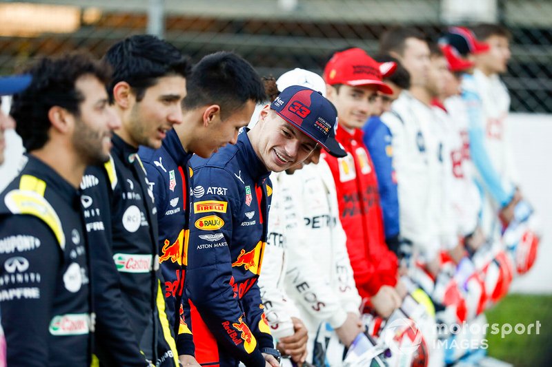 Alexander Albon, Red Bull Racing, and Max Verstappen, Red Bull Racing