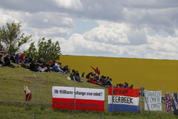 Fans of Robert Kubica, Williams Martini Racing, make their feelings known