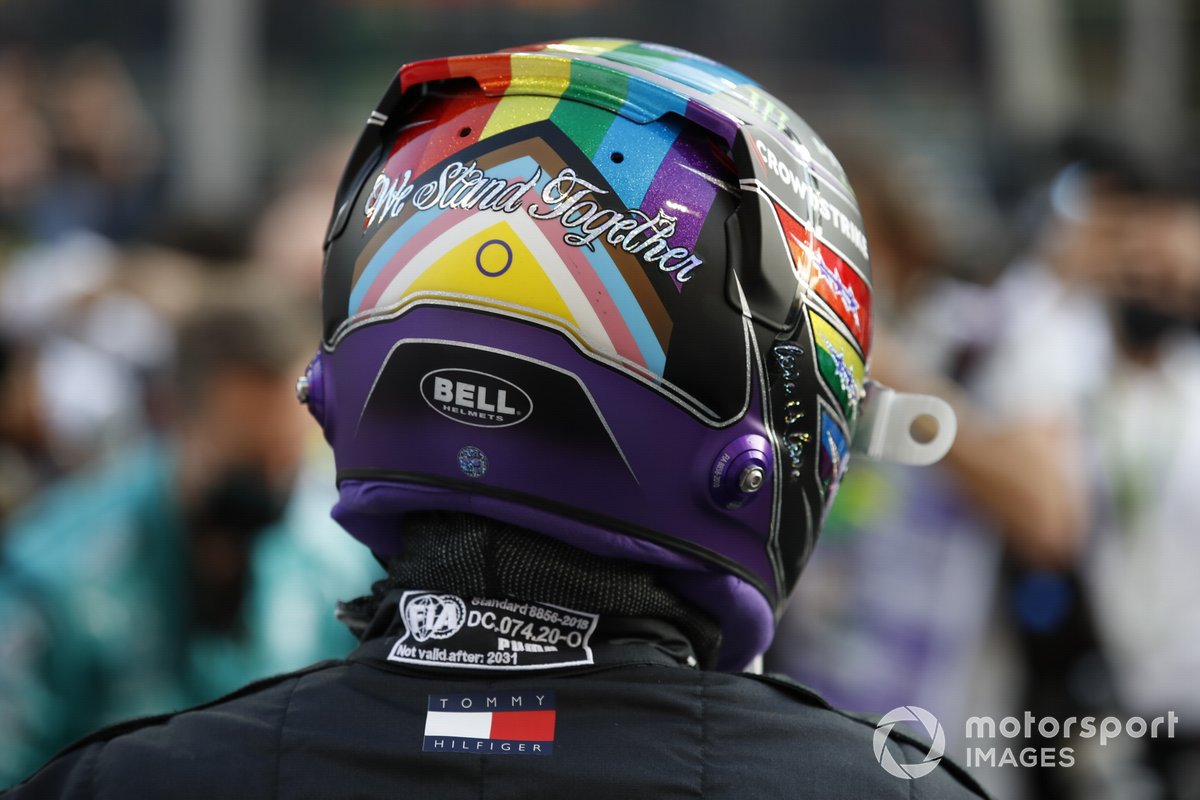 Lewis Hamilton, Mercedes, on the grid