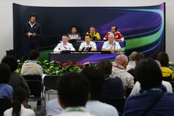 The FIA Press Conference (from back row (L to R)): Ayao Komatsu, Haas F1 Team Race Engineer; Bob Bel