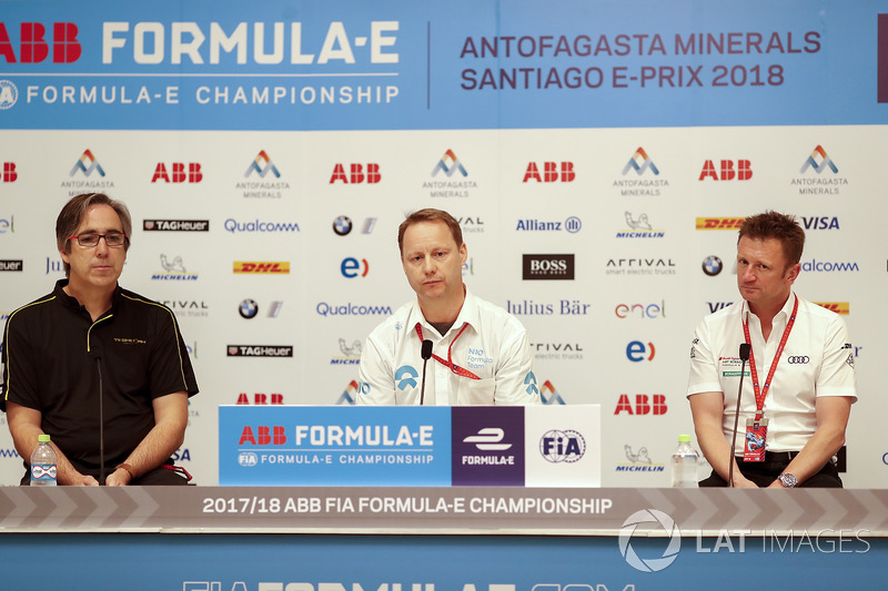 Press conference with Mark Preston, Techeetah Team Principal, Gary Hughes, Team Principal NIO Formula E Team, Allan McNish, Team Principal, Audi Sport Abt Schaeffler