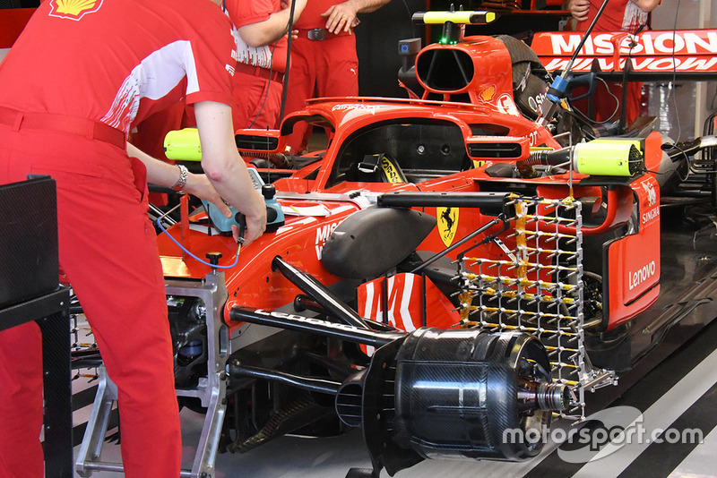Vue détaillée d'une Ferrari SF71H