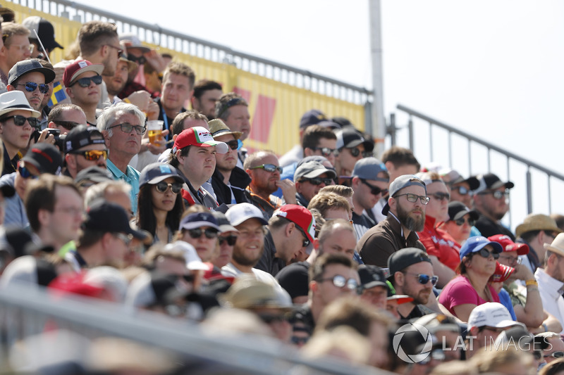 Crowds on the grand stands