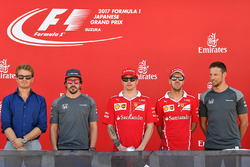 Nico Rosberg, Mercedes-Benz Ambassador, Fernando Alonso, McLaren, Kimi Raikkonen, Ferrari, Sebastian Vettel, Ferrari and Jenson Button, McLaren