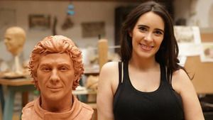 Escultura de Ayrton Senna feita pela sobrinha do piloto