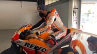 Marc Marquez traint in Barcelona voor MotoGP-comeback
